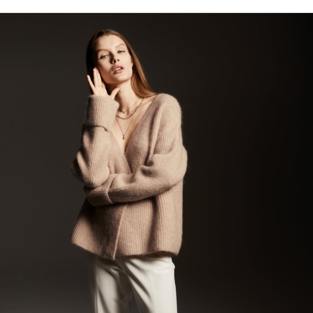 Zara wool blend alpaca cardigan